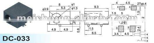 Universal male laptop dc power jack 2.5mm