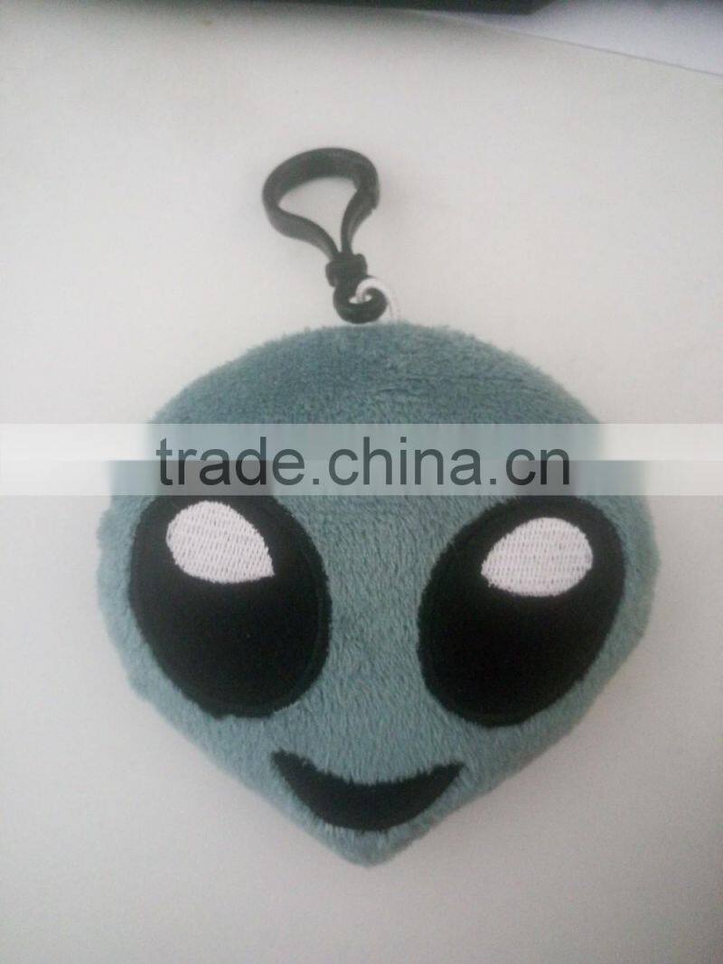 Free sample emoji Alien keychain/plush alien keychain/new custom of emoji keychain