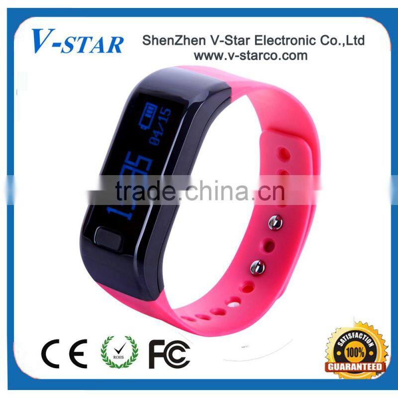 2015 new arrival stainless steel intelligent bluetooth cicret smart bracelet with health sleep monitoring and pedometer