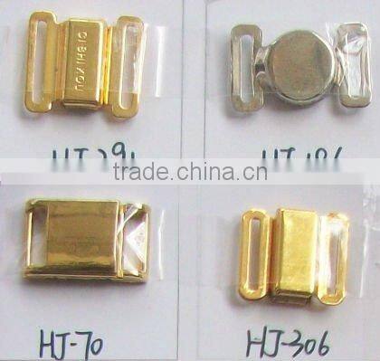Metallic Bra front buckle closure