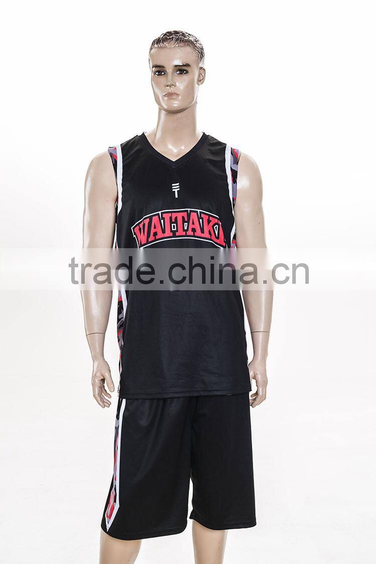 100 polyester mesh fabric red logo embroidery basketball jersey uniform