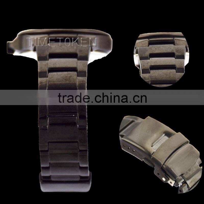 Chronography Sports Quartz Men Watches Stainless Steel Water Resistant Watch With Date Window Frame