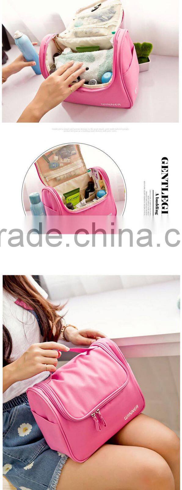 2016 Wholesale Promotional Hanging Custom Travel Cosmetic Toiletry Pouch Bag