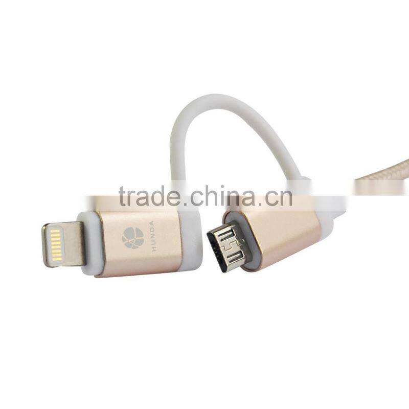 MFi cable for iPhone5, MFI Cable with Micro USB for Samsung