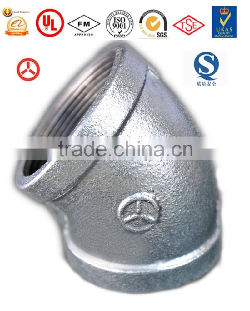 low price gi cast iron elbow ,gi fittings, pipe fitting elbow 92