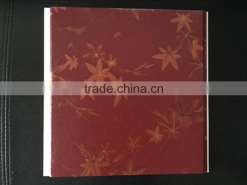 OUMEIJIA pvc wooden design grooves wall panel popular in Pakistan