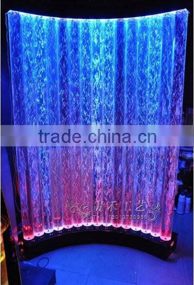 cylindrical bubble water wall with led lights and remote control