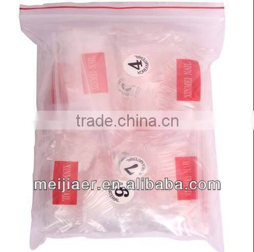 ABS false nail tips design 10 sizes each 50 pcs per bag