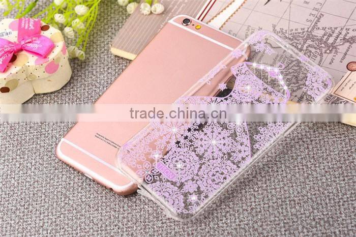for iphone 6 6s clear tpu case diamond luxury design