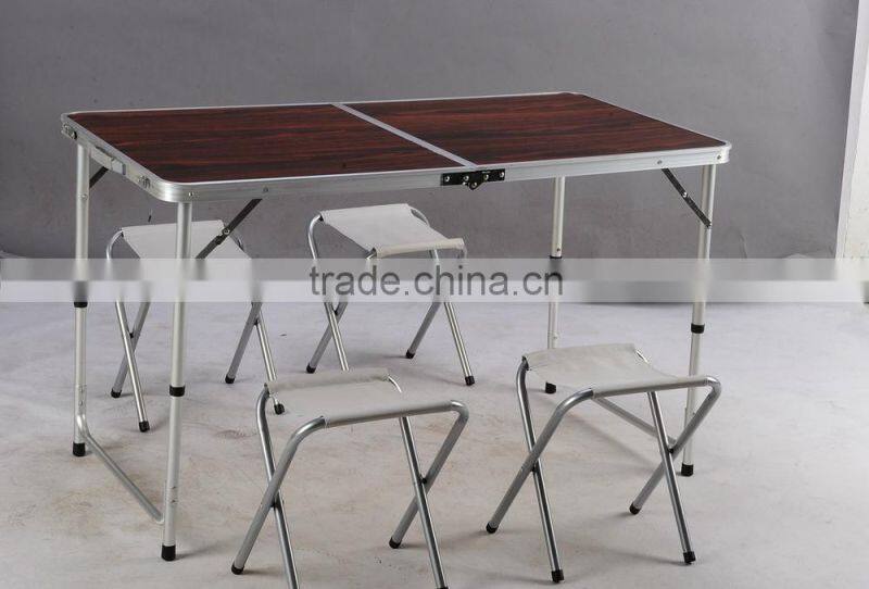 Camping portable aluminum briefcase foldable picnic table