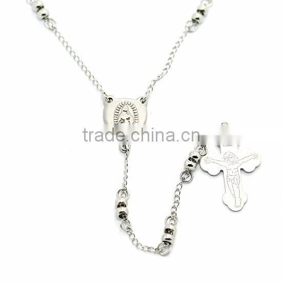 christian prayers rosary gold in stainless steel cross religious pendant beads wholesale rosario argentina pray to god