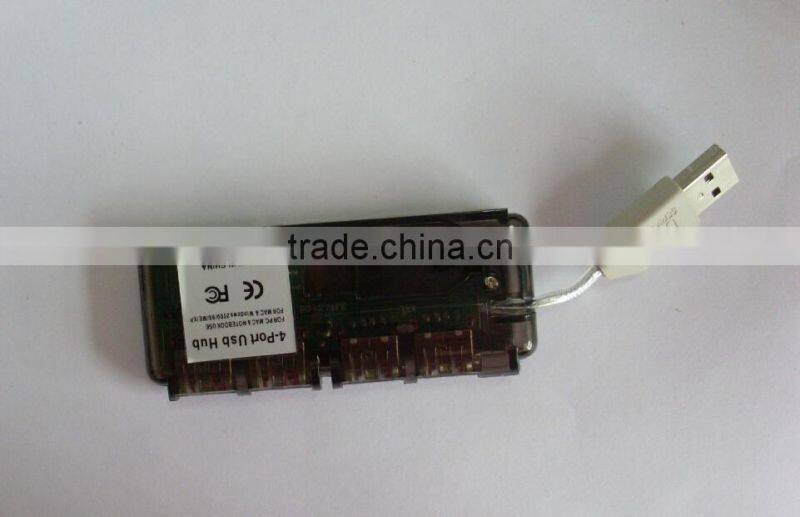 China origin best portable slim promotion gift crystal 2.0 mini 4 port hubs