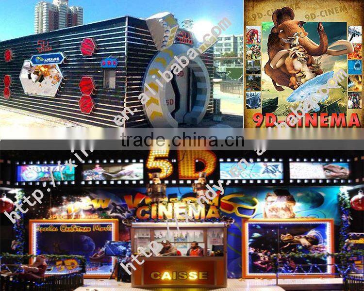 2015 6 dof hydraulic system and electric system 3d,4d,5d,6d,7d,9d,12d simulator mobile cinema equipment