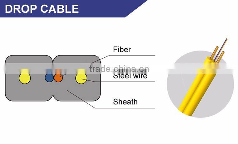 HUIYUAN 2 core single mode fiber optic cable