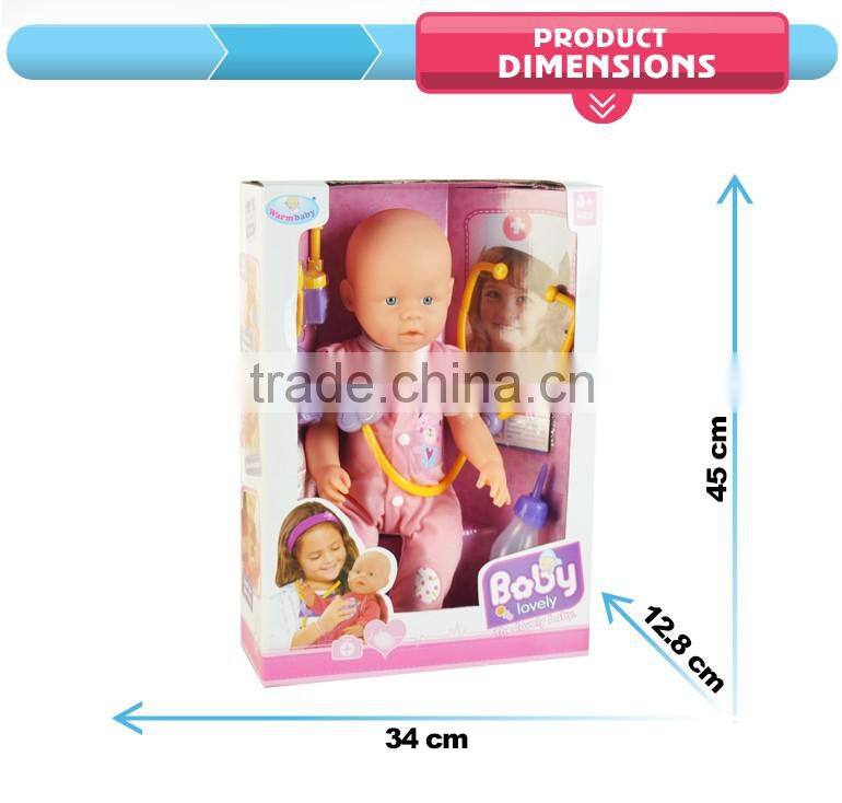 popular 2016 hot sell baby doctor kit 18 inch vinyl dolls for kids