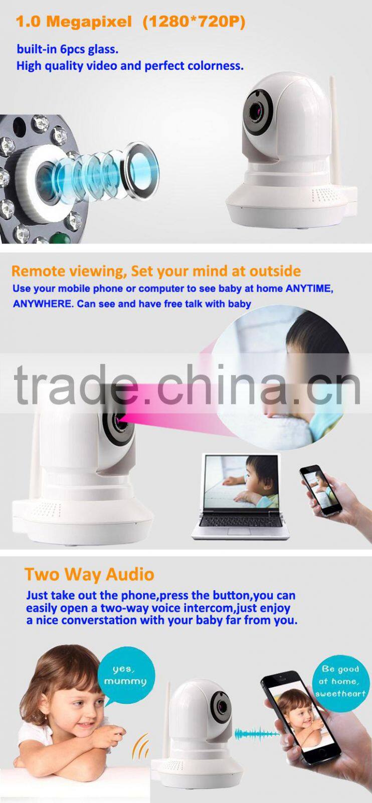 Easy to use hot sale security light wifi ip camera