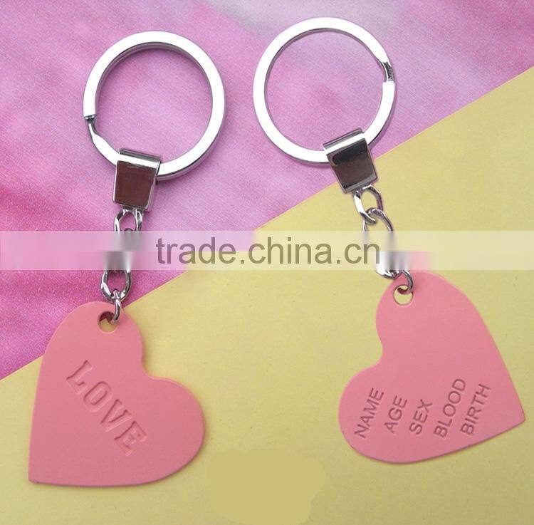Wholesale broken heart metal keychain charms