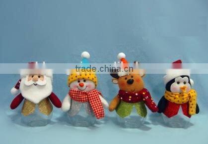 5inch Christmas Santa and Snowman Candy Jar