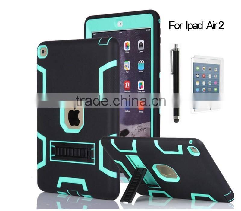 Tough duty anti-slid hybrid TPU tablet case for iPad Air 2 iPad 6 Gen