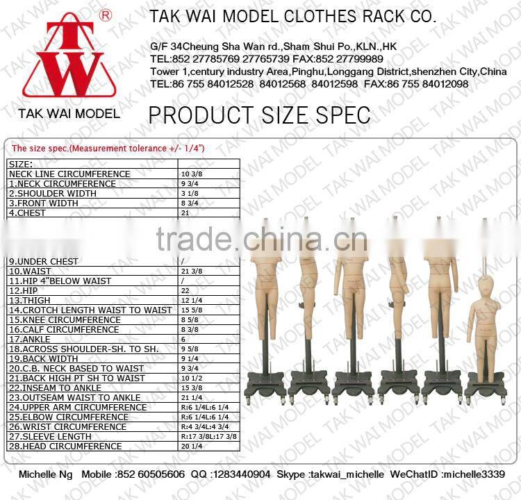 Professional full body asia standard girl tak wai model