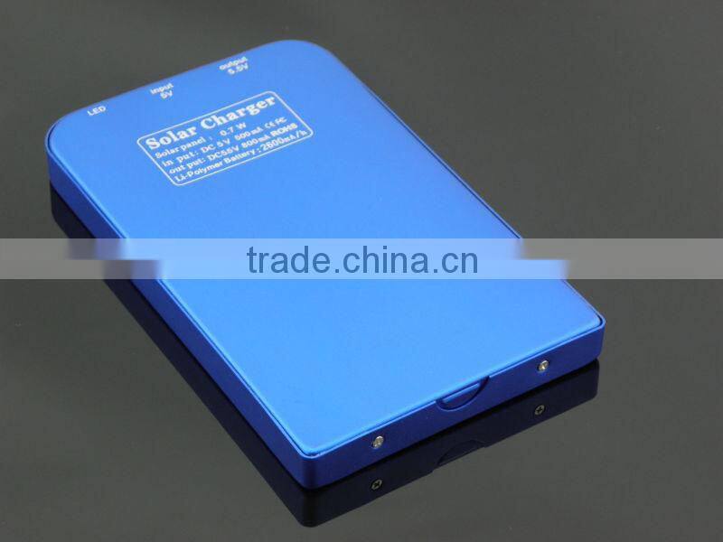 Mobile Accessories 2600mAh Solar Charger Power Bank Battery Charger For Mobile Phone/Digital Camera/ PC/MP3