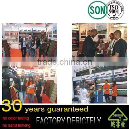 real factory hot selling new model shingle shape natural black sand coated metal roof tile