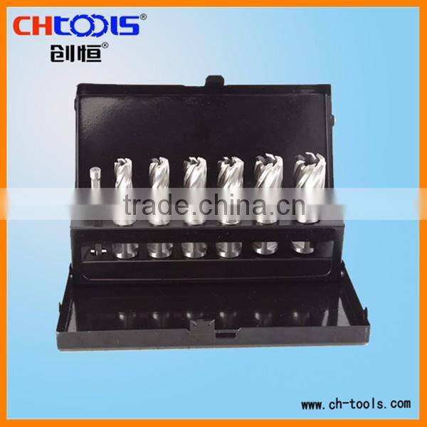 HSS core drill bit set with weldon shank