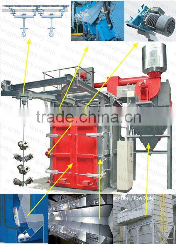manufacture direct sales Rotary hook type hanger shot blasting machine