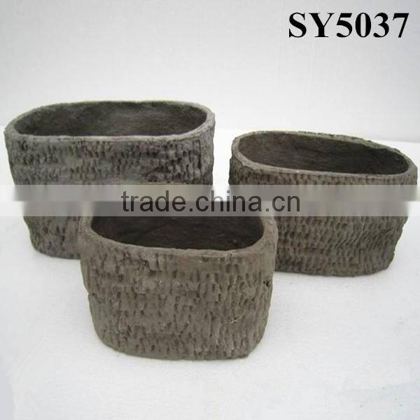 Cement pots for wholesale indoor petal shape flower pot