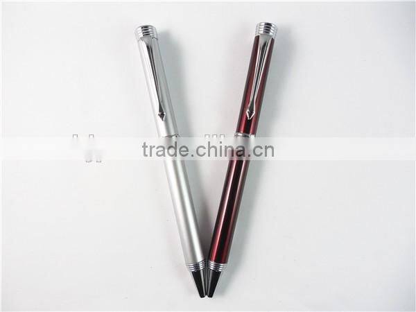 2016 Promotional Heavy Red/White/Black/Bule Metal Roller Pens For Gift ,Metal Twist Ballpoint Pen