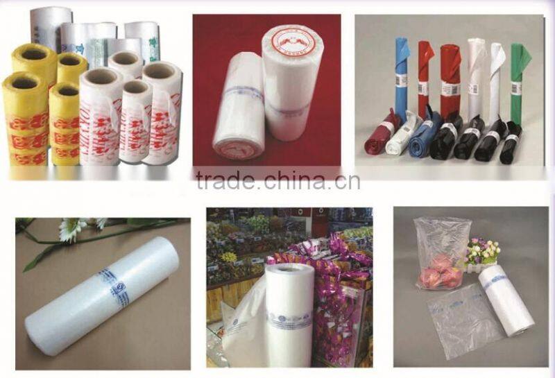 high quality HDPE garbage bags on roll without paper core