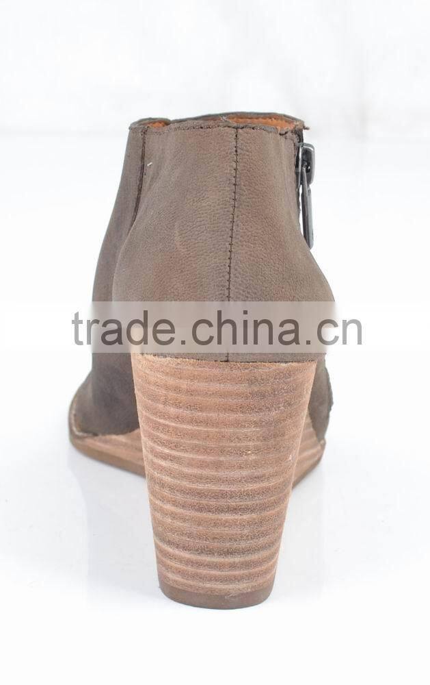 2014 new style wedge heel peep toe High Heel Ankle Boots