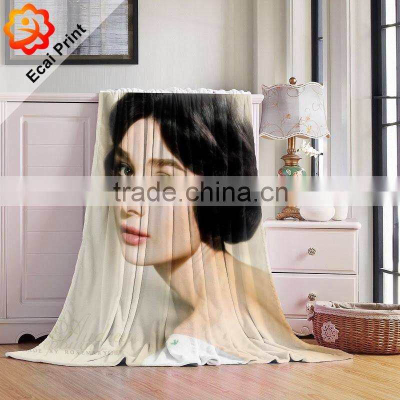 2016 latest customize digital printing polyester blanket