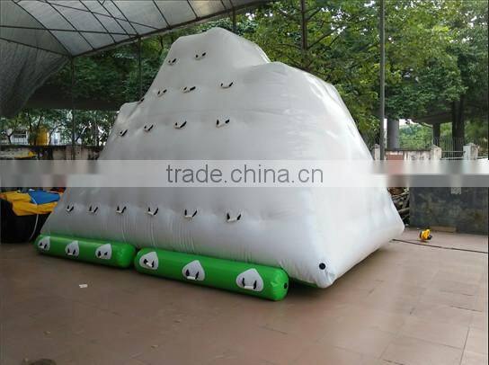High quality 0.9mmPVC water sports game inflatable water iceberg climbing inflatable mountain
