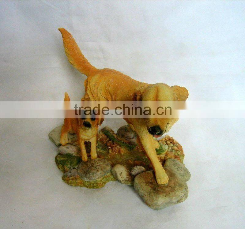 Polyresin Dog Figurine Decration Craft