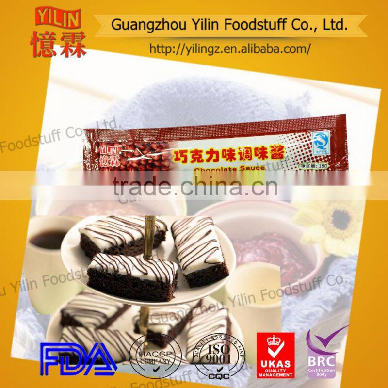 18g Chinese factory made sachet pack chocolate sauce