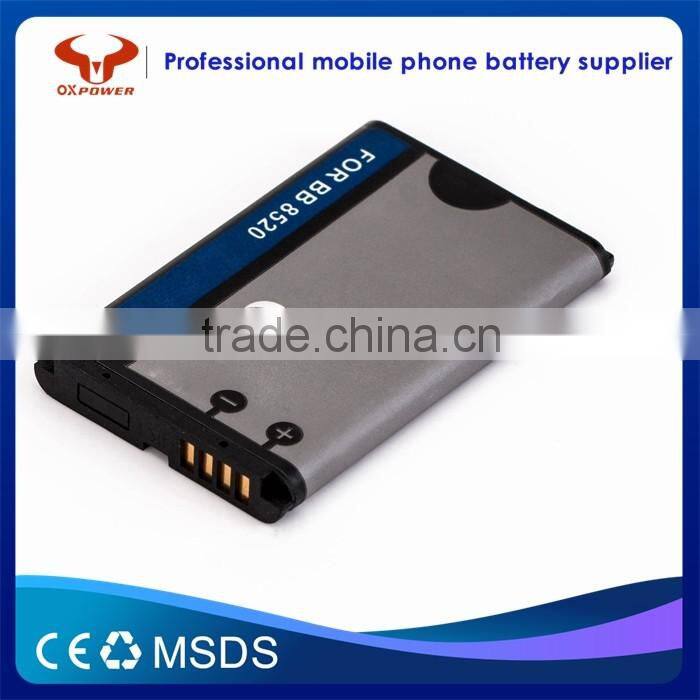 Guangzhou professional factory for blackberry mobile phone battery 8520 1150mah
