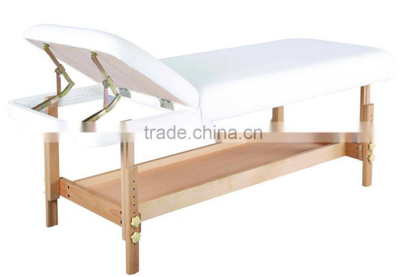 Stationary Wooden Spa Massage Table & Body Massager