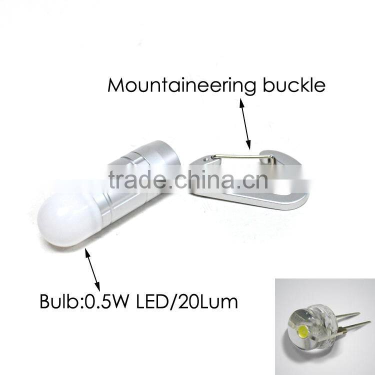 LED Powerful Waterproof Mini Keychain Light with Climbing Hook