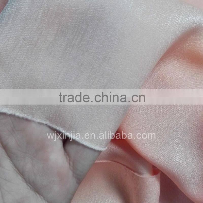 Peach Satin fabric for party lady full dress