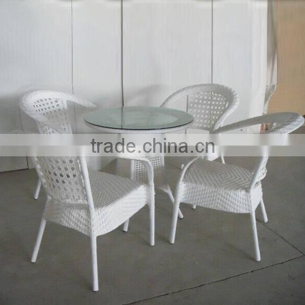 Wicker dining outdoor tables chairs coffee bar set YPS005