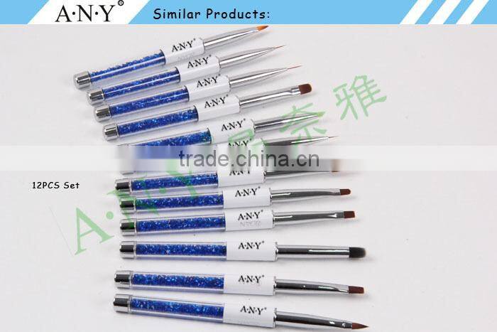 ANY High Quality Nail Art Beauty Care Wood Handle 15 Nail Brush Set