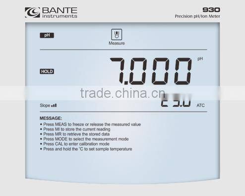 Bante930 Precision pH/Ion Meter | Professional pH/Ion Meter