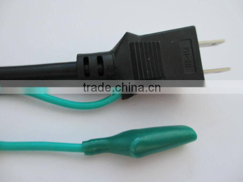 PSE JET approval with ground green wire for Japanese power cord