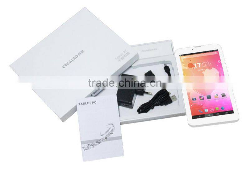 CREATED Q7 7 inch tablet pc 3G GPS Quad Core Dual SIM Slot Dual Standby android 4.2 3G/GPS/Bluetooth/FM