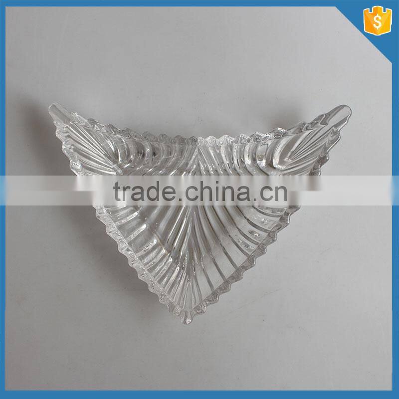 Mini fan shaped glass plate supplier