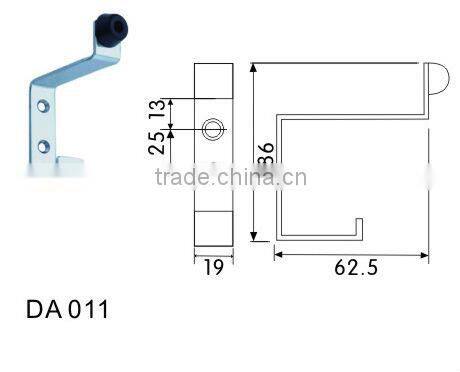 Stainless steel office door stopper with hook