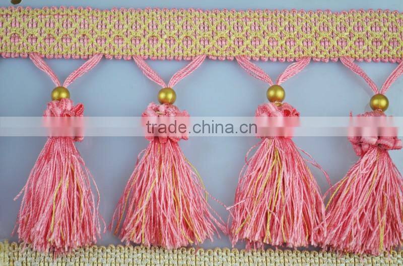 sofas with tassels fringe lace,curtain trimmings tassel fringe