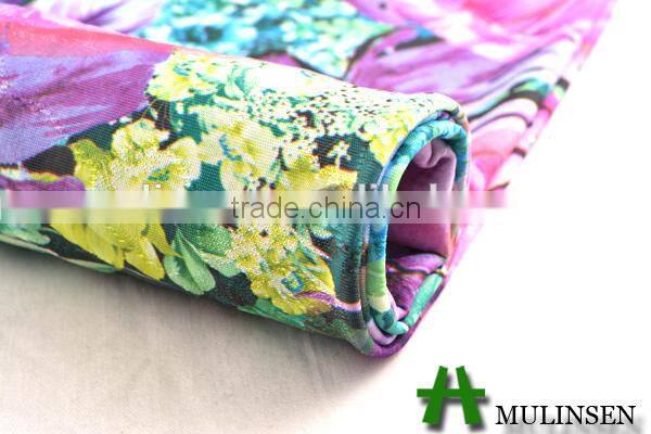 2015 Mulinsen hot sales FDY paper printing jacquard fabric for clothing