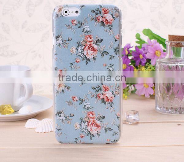 Flower printing cell phone case for iphone 6 with logo